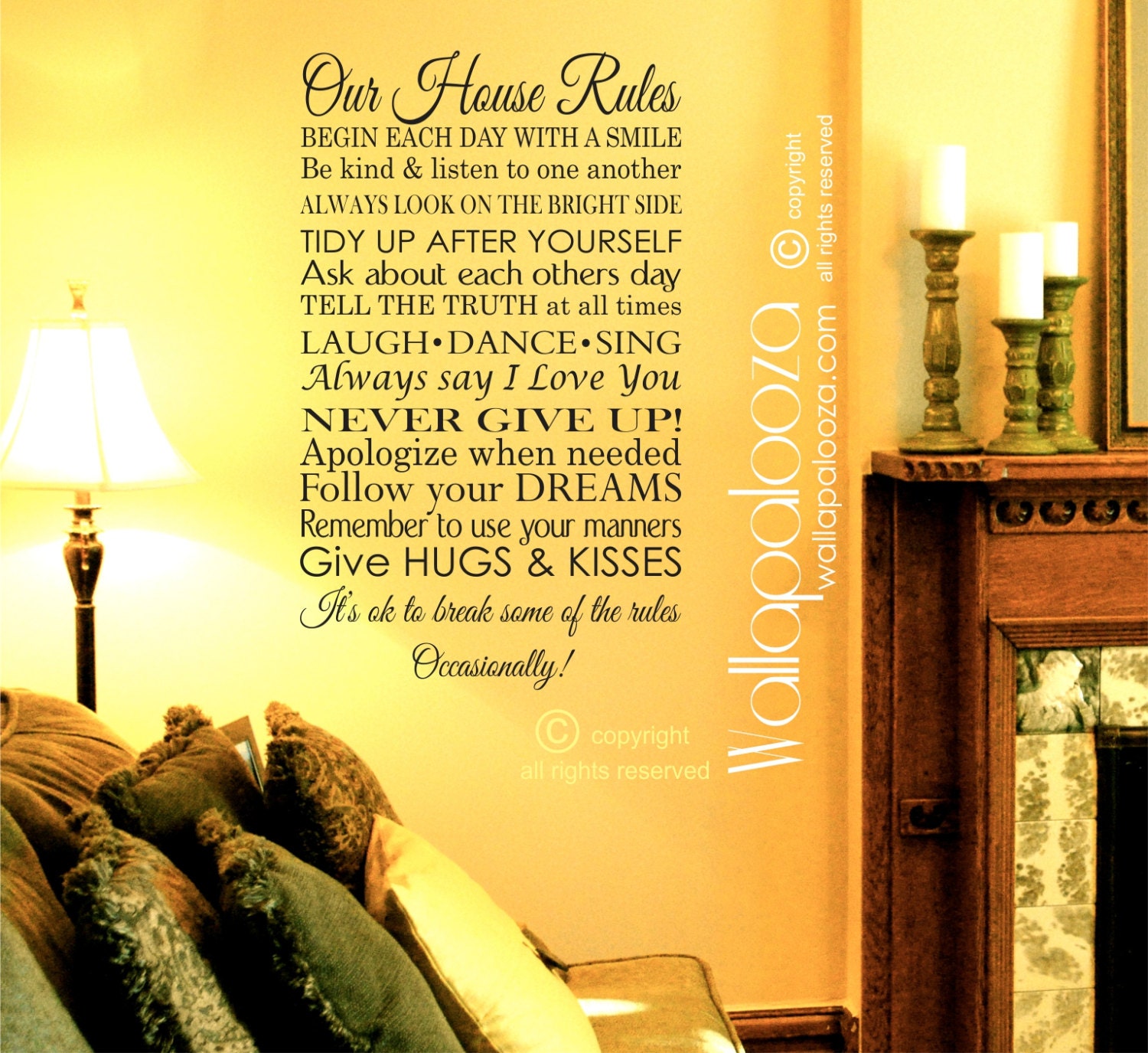 Our House Rules Wall decal Family Rules Wall decal In this