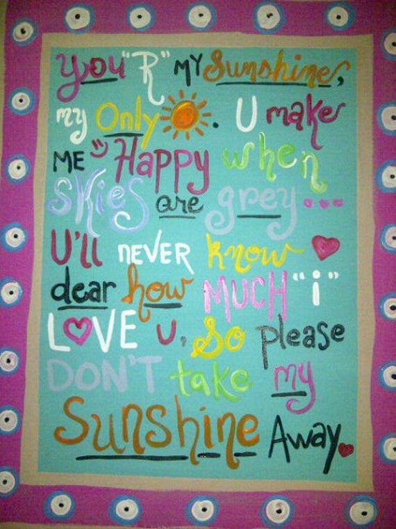 Items similar to You are My Sunshine on Etsy