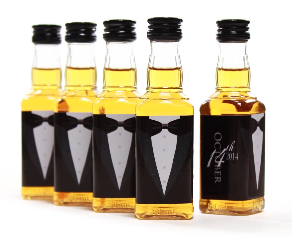 Jack Daniels Custom Mini Bottle Labels Wedding Favors Gifts