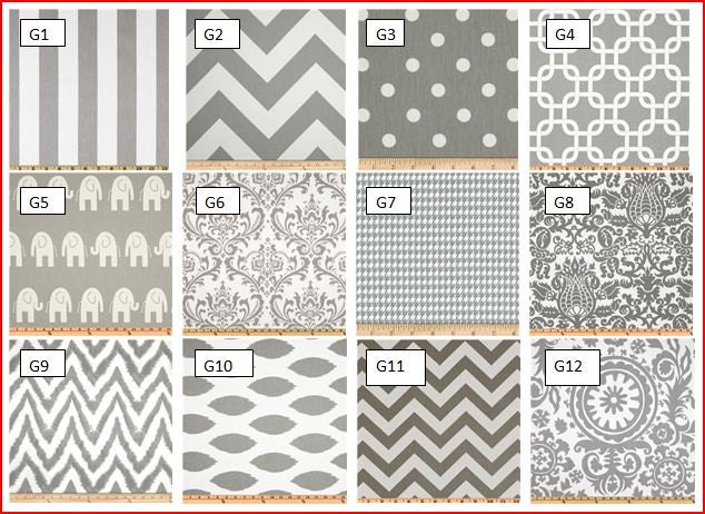 Gray and White Custom Baby Bedding by SewingSweetDreams on Etsy