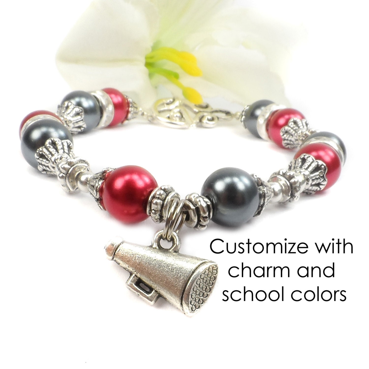 School Charm Bracelet Graduation Gift School Spirit Jewelry