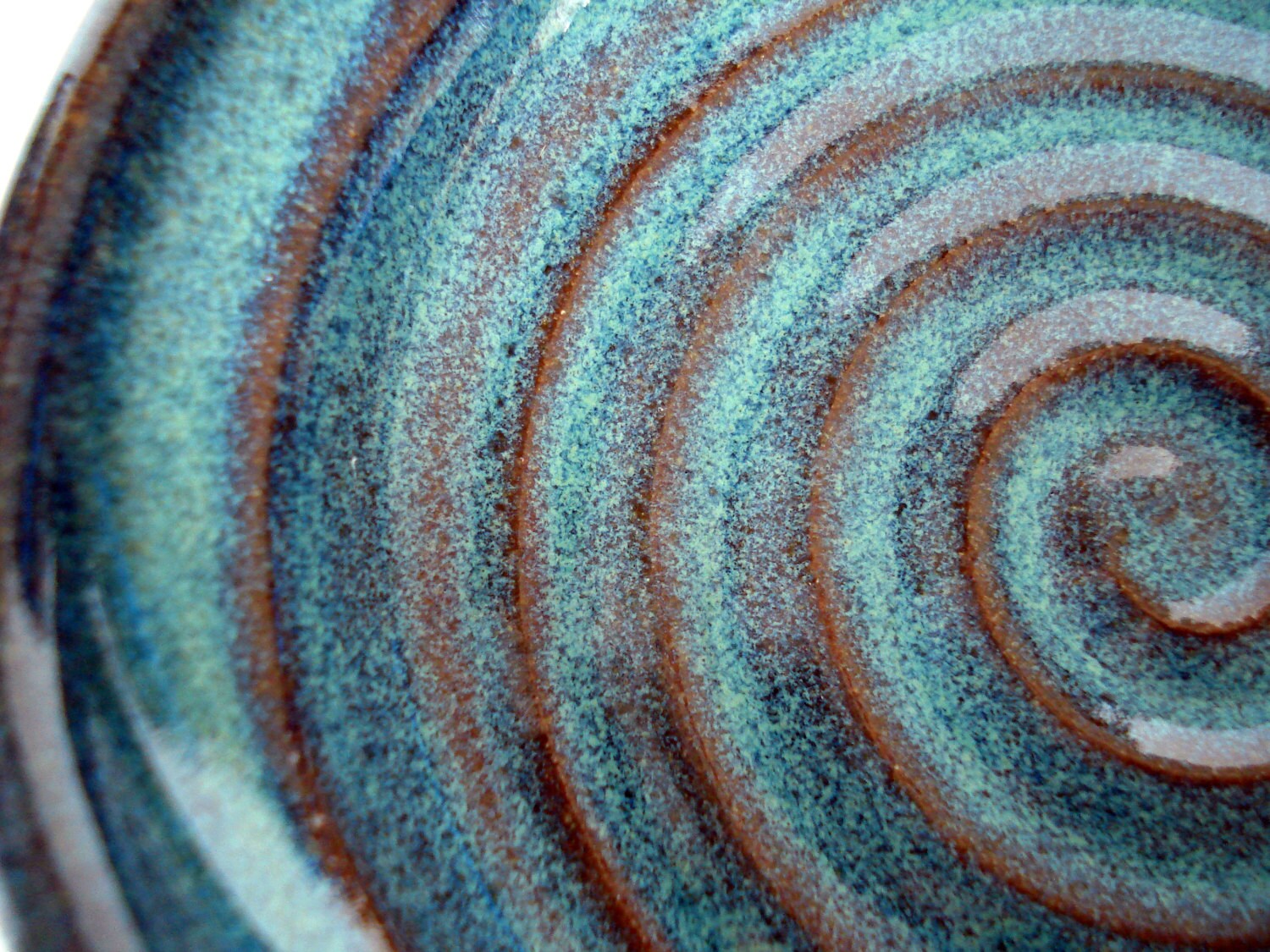 Bluegreen spoon rest Wheel thrown pottery Kitchen sponge