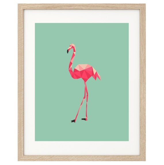 poster print pink flamingo print a4 or a3 poster print pink flamingo print a4 or a3
