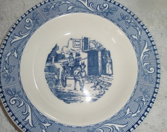 Blue and white China Dish Wall hanging Serving dish titled Shakespeare Country