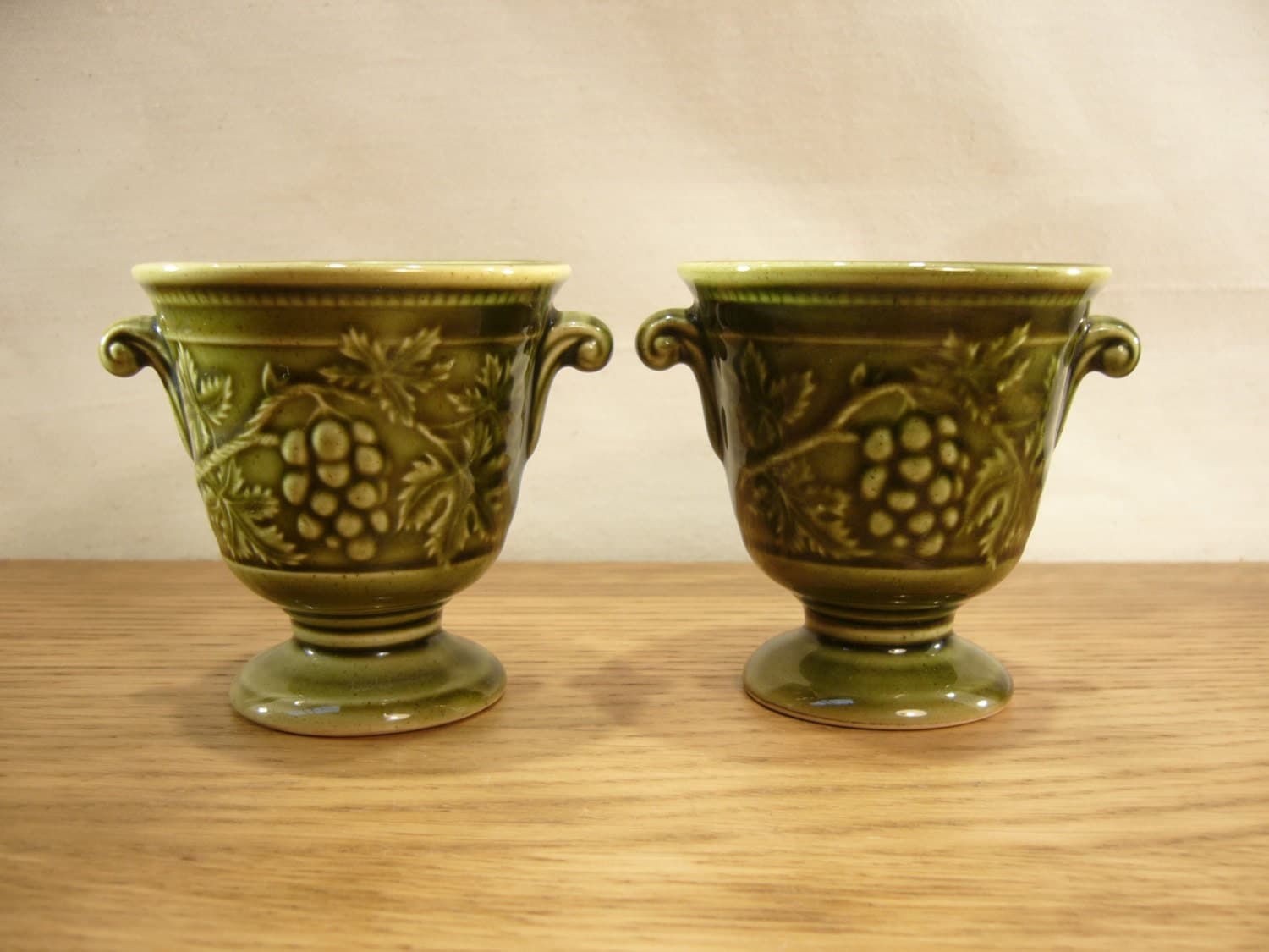 Vintage 1970s Holkham Pottery pair of small by FieldfareVintage