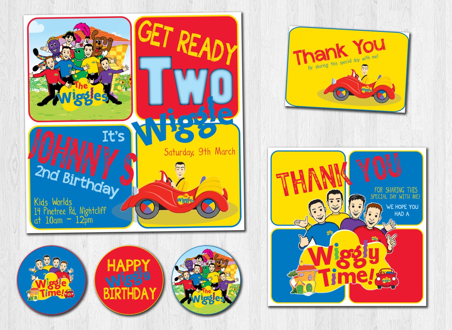 WIGGLES Birthday Invitation Party Printable by theprintablecafe