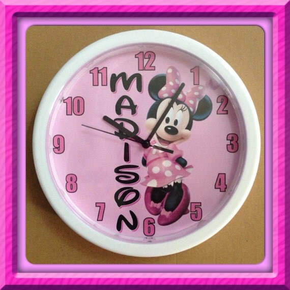 Personalized Minnie Mouse Wall Clock