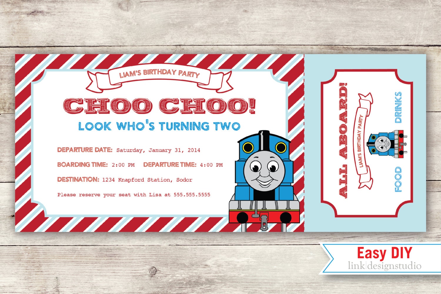 Thomas The Tank Engine Birthday Invitations Printable 1