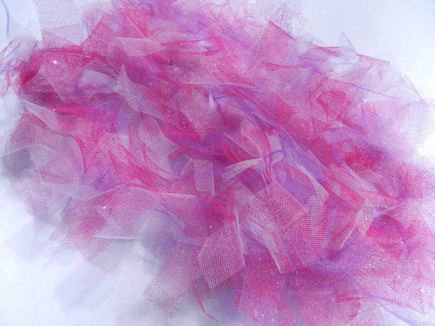 CLEARANCE Pink & Purple Sparkle Tulle Boa by TeatotsPartyPlanning