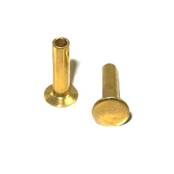 Tubular Rivets 9/16 Brass Plate 100 pk. 129492