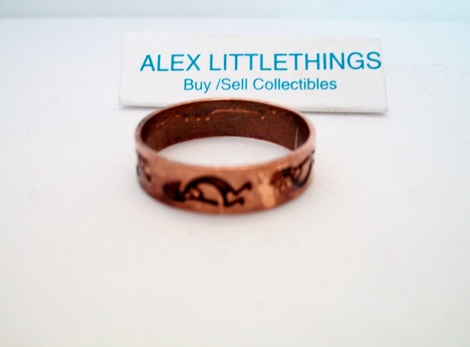 Copper Kokopelli Band Ring Southwestern
