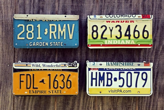 Upcycled Wall Mount Random Mixed License Plate by LicenseToCraft