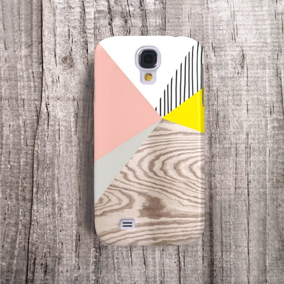 YELLOW Samsung Galaxy Case MATTE Samsung S4 Case Pink Wood Print Gloss Galaxy S4 Case Gifts for Her Wood Galaxy S4 Case Stripe Case