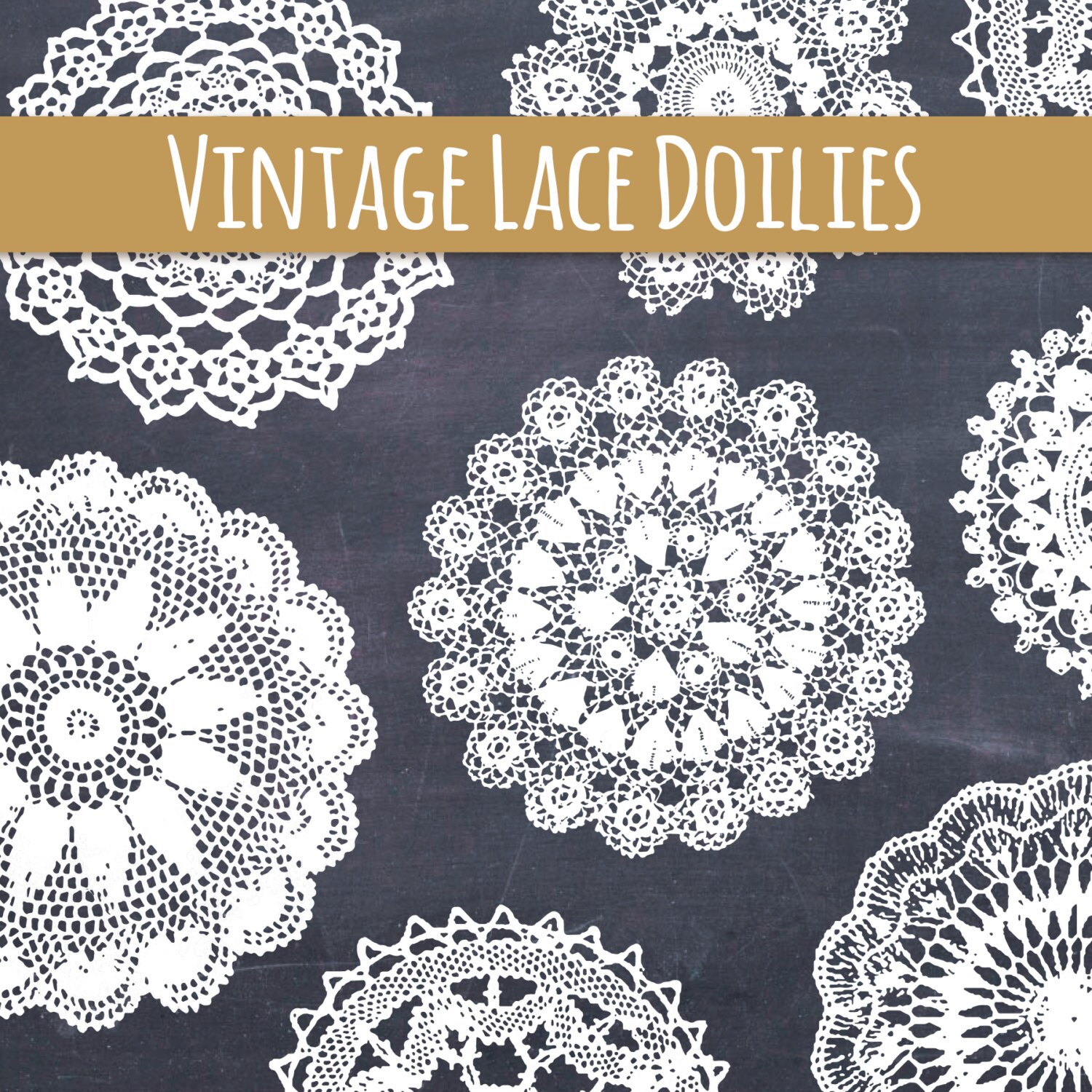 Doily Clip Art Set // Beautiful Vintage Lace by thePENandBRUSH