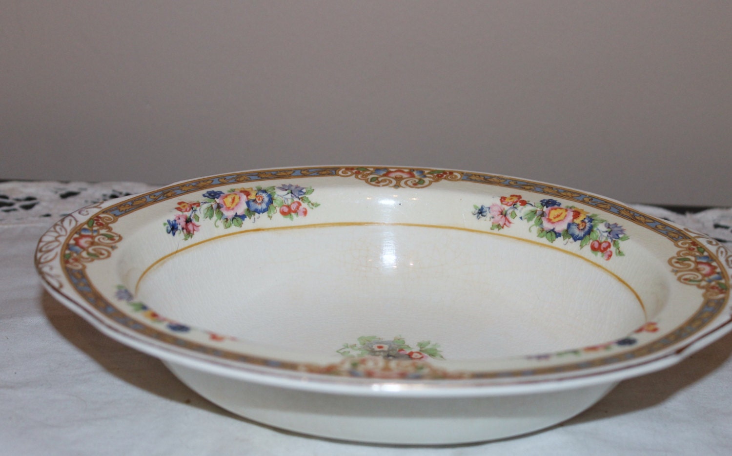 W. H. Grindley Small Oval Serving Bowl Haute Juice
