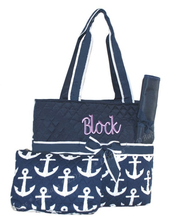 Personalized Anchor Diaper Bag, Boys Diaper Bag, Girls Diaper Bag ...