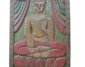 Vastu-Vitarka Mudra Teaching Buddha Carving Door Wall Decor