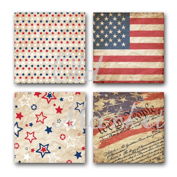 Patriotic Digital Paper 4th of July Paper Backgrounds 16