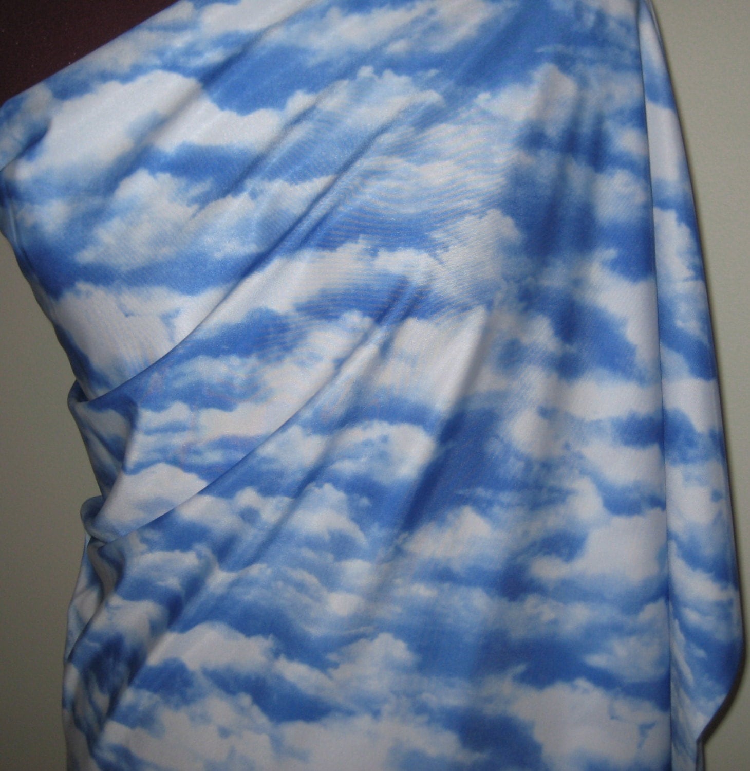 Cloud Print Spandex Fabric