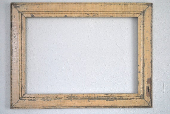 13 x 19 Chippy Yellow Frame Reclaimed Old Home Wall-covering