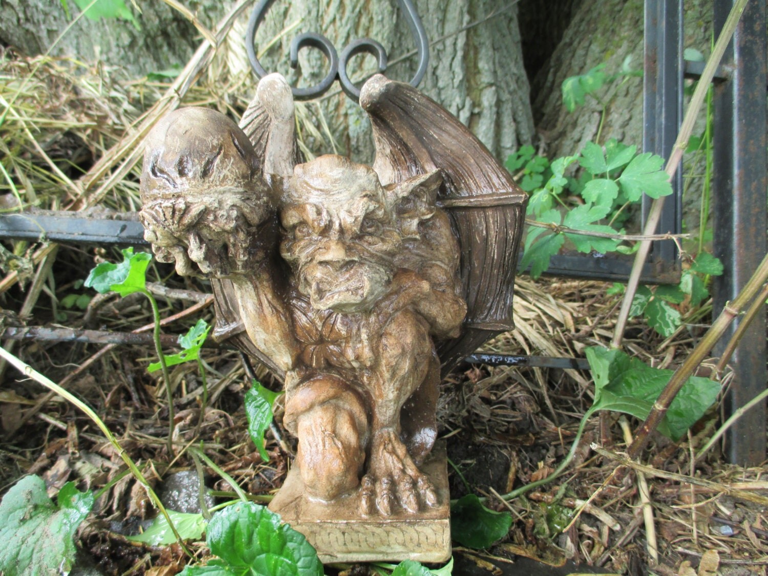 Medieval Guardian Gargoyle Statue by ConcreteDesignStudio on Etsy