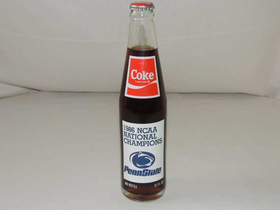 Vintage Coca-Cola Penn State Joe Paterno 1986 NCAA National