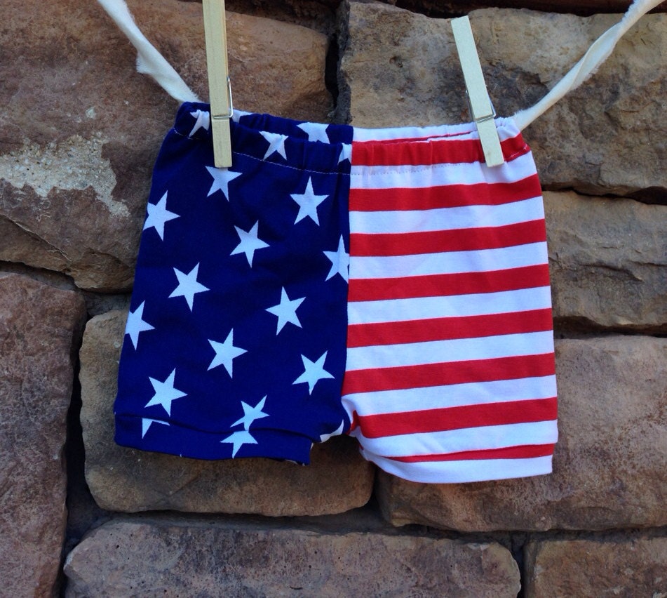 American flag shorts baby shorts toddler shorts 4th of July