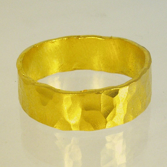 Pure gold mens wedding band 24 Karat solid gold ring100%