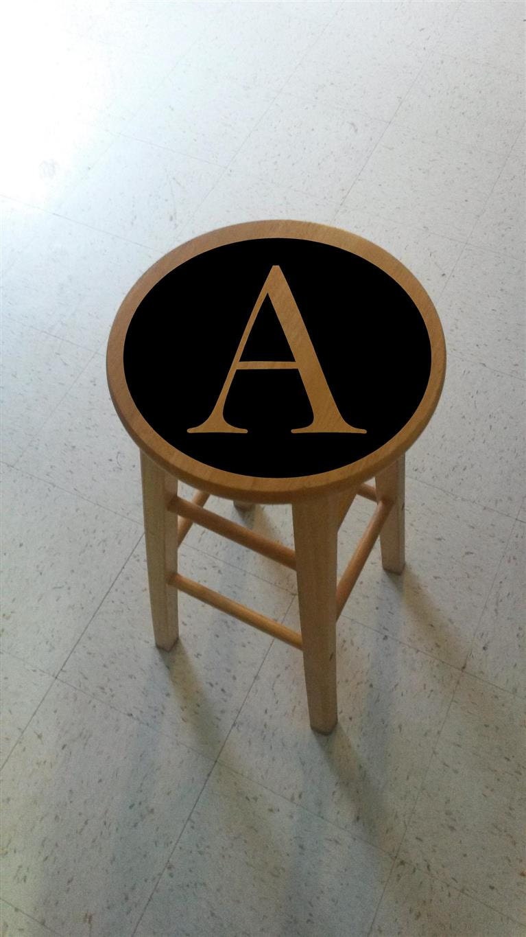 Custom Personalized Bar stool Covering Vinyl Decal DIY easy