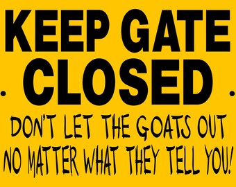 GOAT Sign 9"x12" "ALUMINUM" H3125GCY