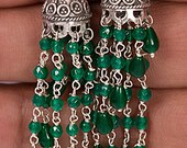 Green Emerald Gemstone Earrings
