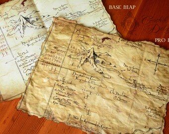Map replica from "The Hobbit" with UV Lunar lunes. Different versions available.