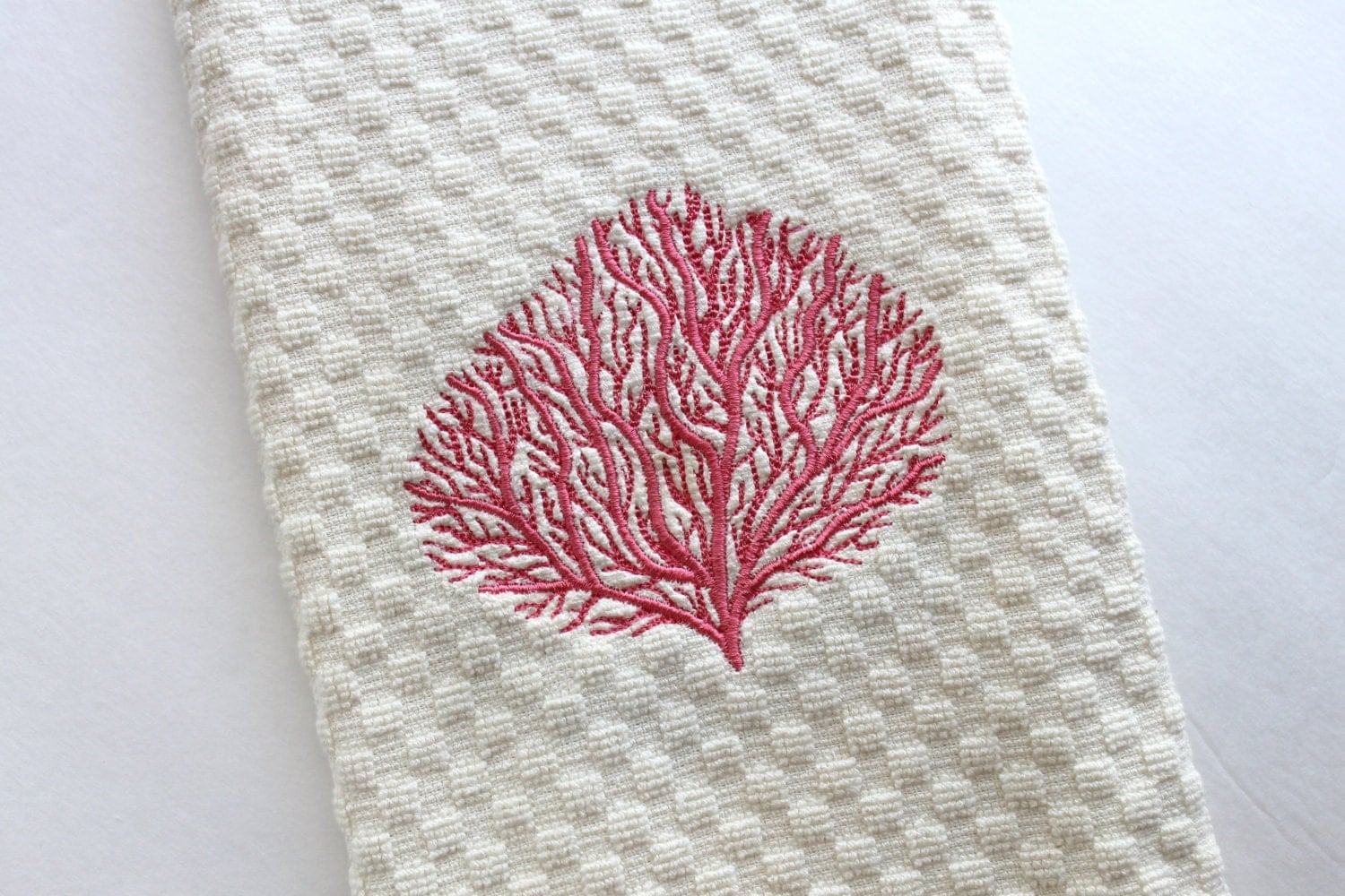 coral Beach Ocean themed kitchen Towels coral by AugustAve