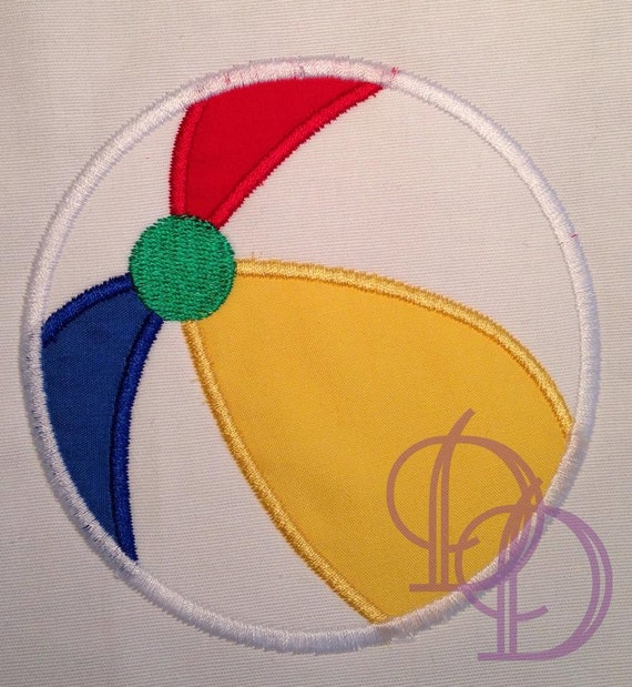 Beach ball applique embroidery design in three hoops sizes Beach ball applique embroidery design in three hoops sizes