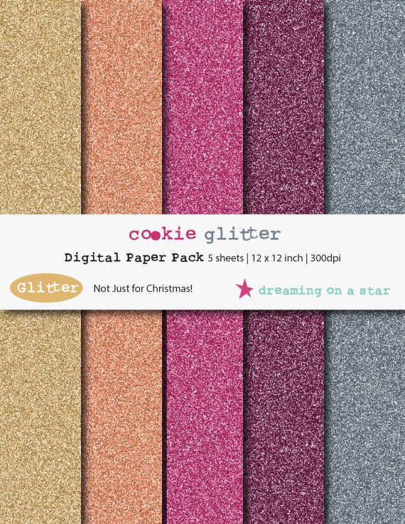 SALE Glitter Digital Scrapbook Glitter Scrapbook Glitter