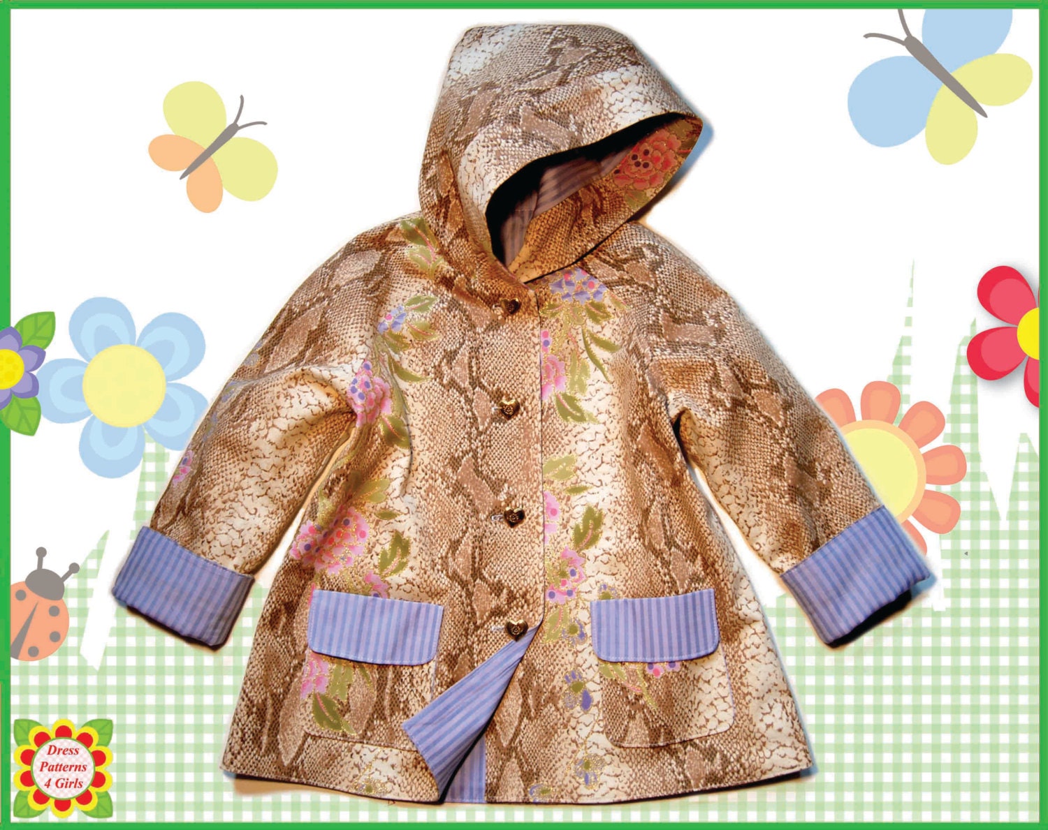 Jacket Coat Sewing Pattern for Children Free Mother-Daughter