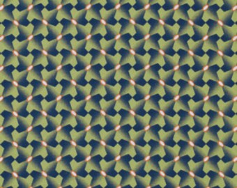 SALE Botanique Houndstooth Asparagus Fabric by Joel Dewberry for Free Spirit