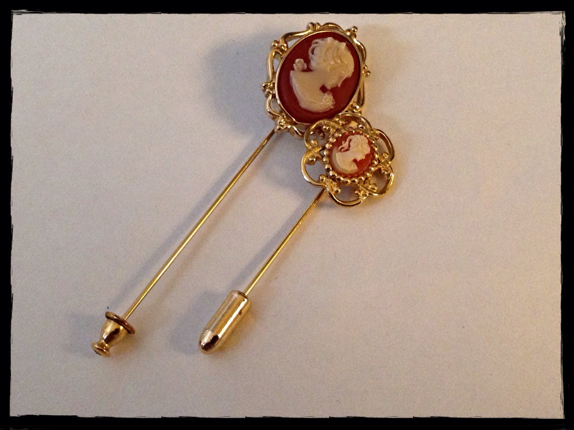 Vintage Cameo Stick Pins