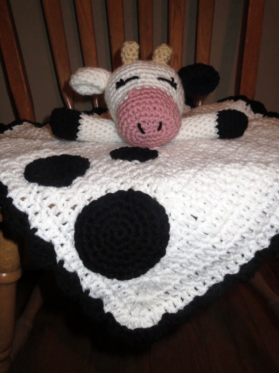 cow lovey security blanket