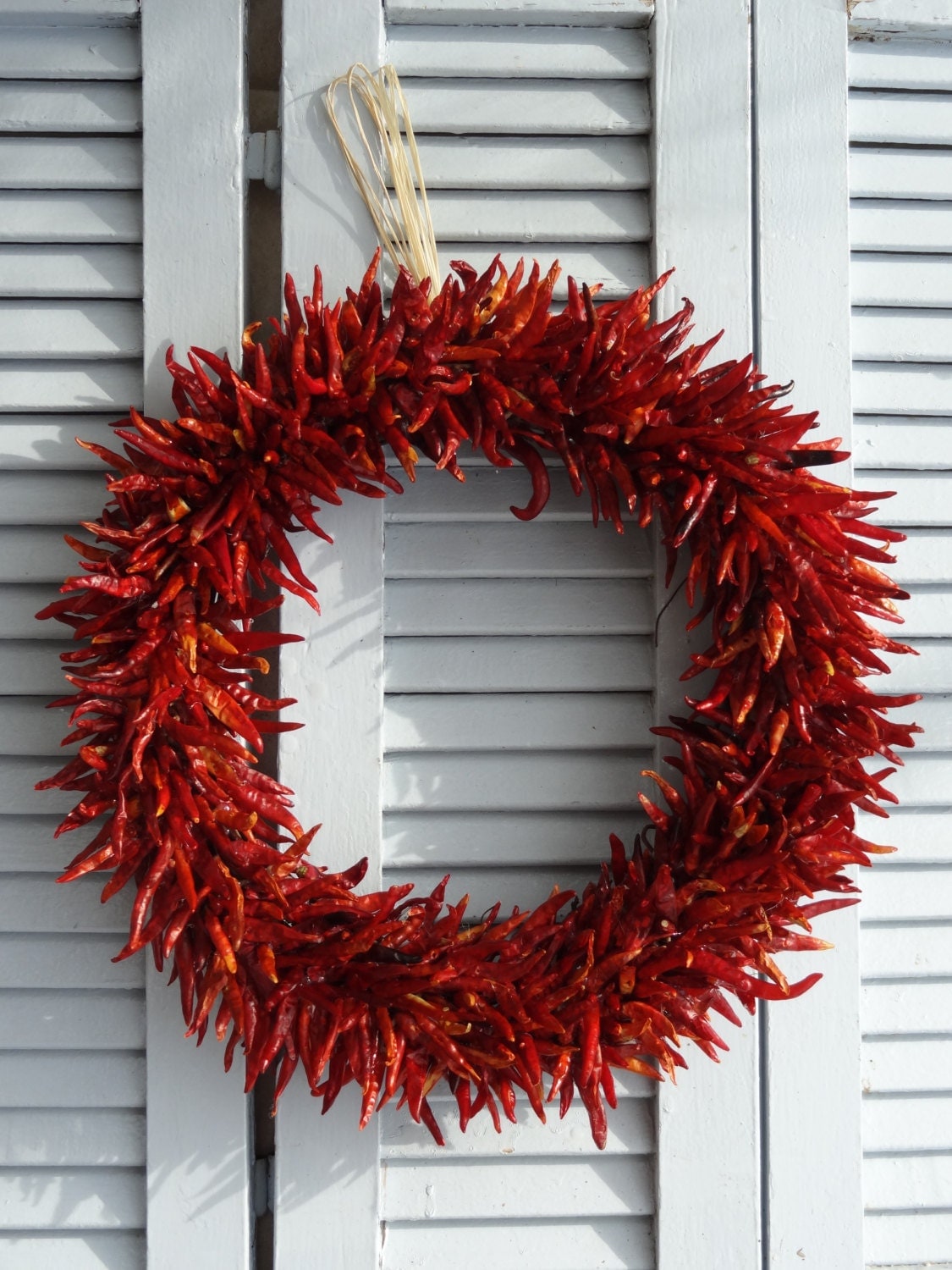 16 Red Hot Chili Pepper Wreath Dried Chili Pepper