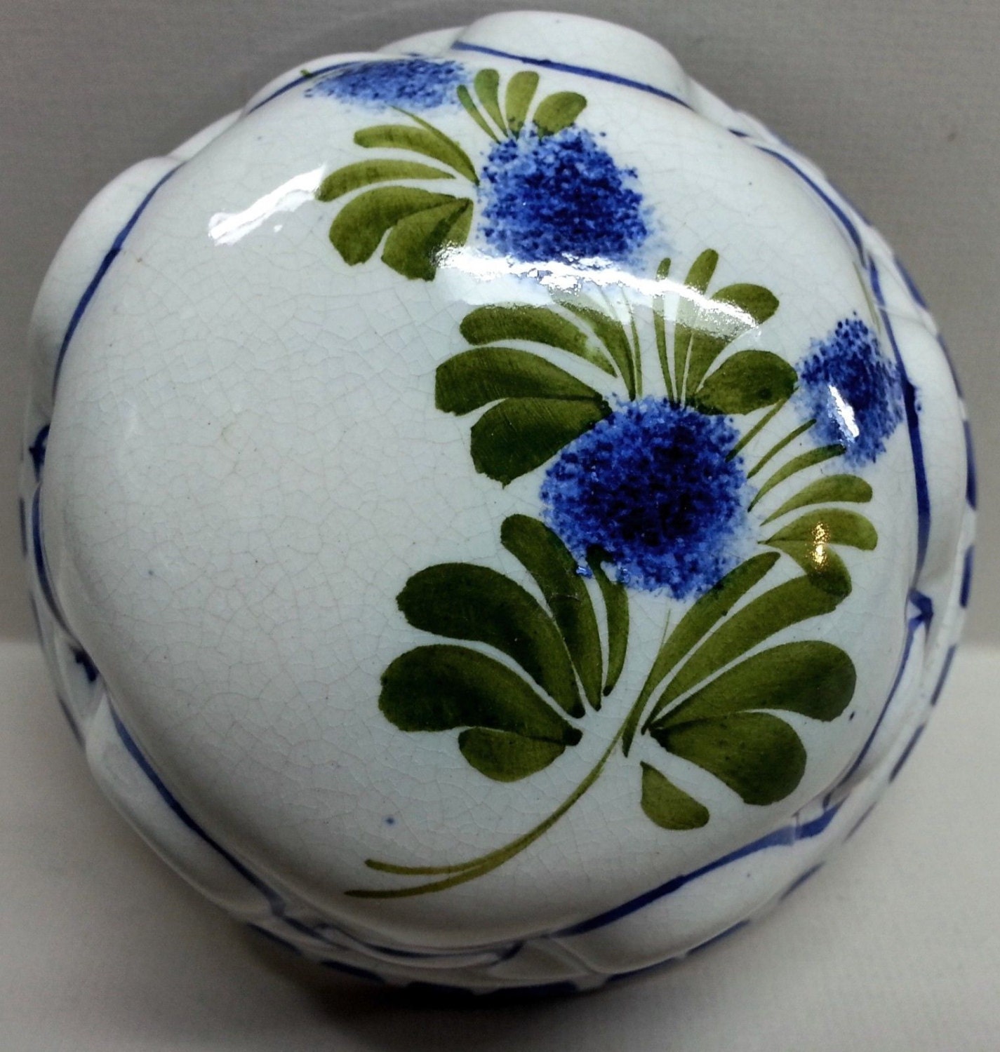 Italian Art Pottery ABC Bassano Hand Painted Blue White