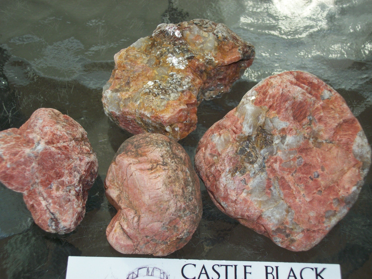 PINK GRANITE with QUARTZ Stones Molded by by CastleBlackSupply