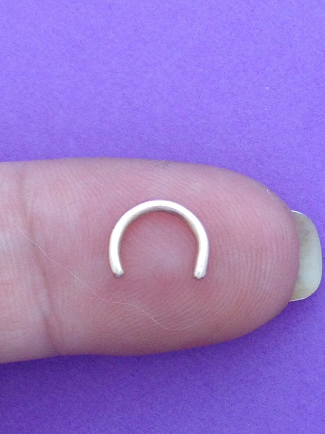 Septum Retainer 16 gauge 7 mm at curve Rose Gold Filled