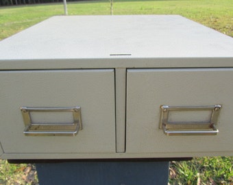 LIBRARY FILE CABINET, Index File cabinet, Metal file cabinet, Vintage File Cabinet, Storage Box, Metal File Cabinet