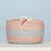 Red & Blue Cotton Sash Cord Basket