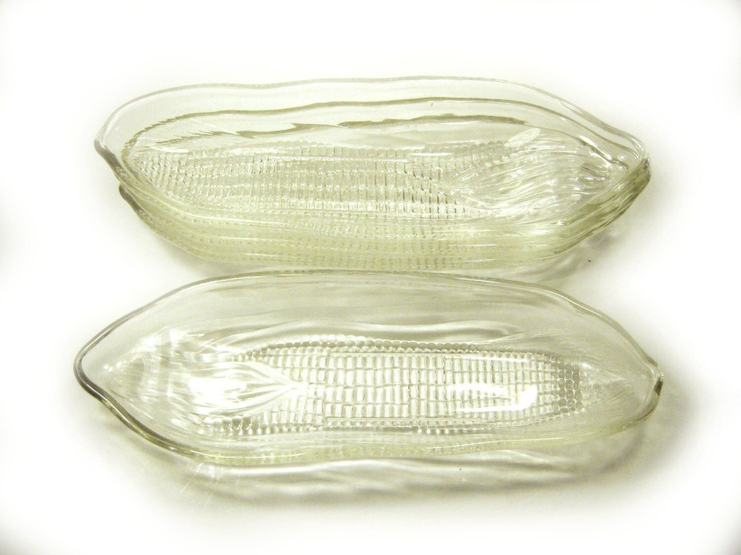 Glass Corn Cob Holders set of 4 Pilgrim Glass Vintage