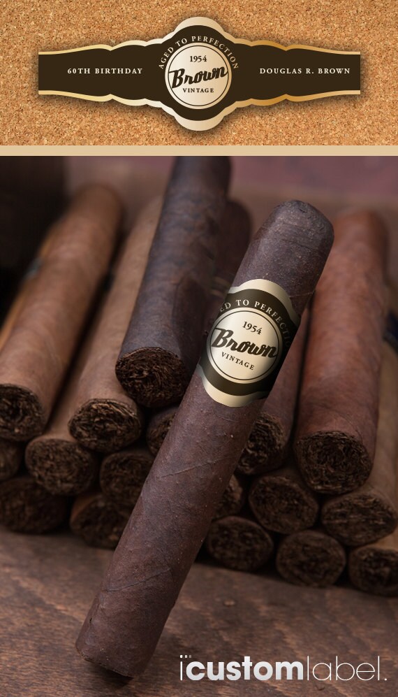 32 Custom Cigar Bands Wedding Cigar Labels by iCustomLabel