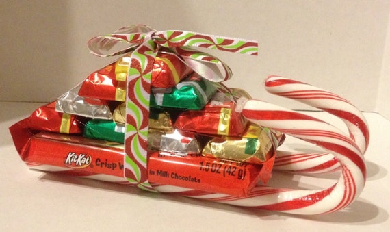 candy made sleighs made with kit kats and candy canes | just b.CAUSE