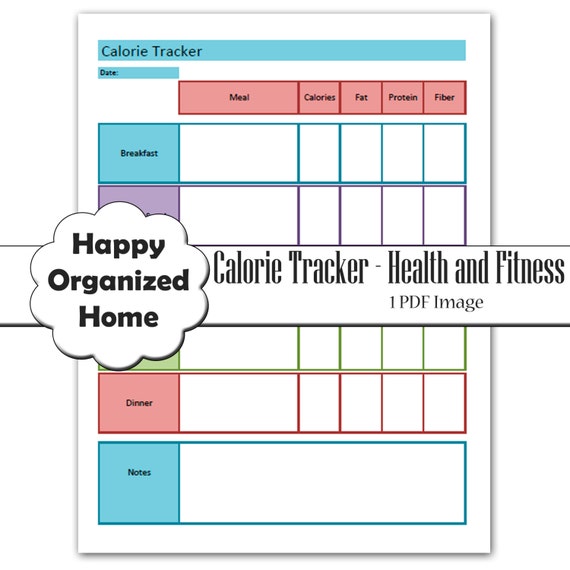 daily calorie tracker pdf