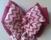 Burlap Bow Red Chevron Large Christmas Wreath Valentines Wreath Stair Door Mailbox Tree Topper Il_170x135